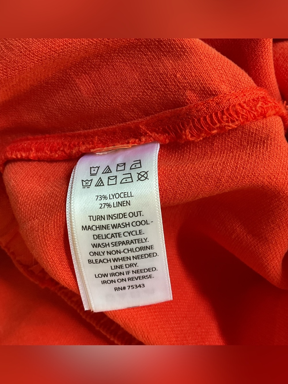 Calypso red linen blend skirt, Medium, New - Picture 5 of 5